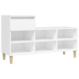 Shoe Cabinet White 102x36x60 cm Engineered Wood - Front View