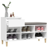 Shoe Cabinet White 102x36x60 cm Engineered Wood - 45-Degree Angle