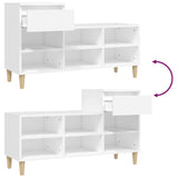 Shoe Cabinet White 102x36x60 cm Engineered Wood - Extra Image