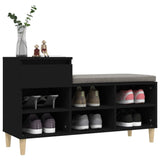 Shoe Cabinet Black 102x36x60 cm Engineered Wood - Top-Down View