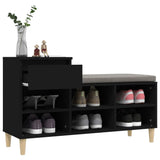 Shoe Cabinet Black 102x36x60 cm Engineered Wood - 45-Degree Angle