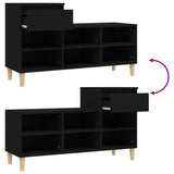 Shoe Cabinet Black 102x36x60 cm Engineered Wood - Extra Image