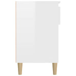 Shoe Cabinet High Gloss White 102x36x60 cm Engineered Wood