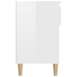 Shoe Cabinet High Gloss White 102x36x60 cm Engineered Wood - Low Angle