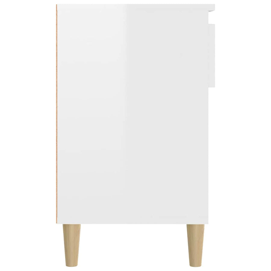 Shoe Cabinet High Gloss White 102x36x60 cm Engineered Wood