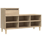 Shoe Cabinet Sonoma Oak 102x36x60 cm Engineered Wood - Front View