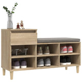 Shoe Cabinet Sonoma Oak 102x36x60 cm Engineered Wood - Top-Down View