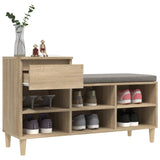 Shoe Cabinet Sonoma Oak 102x36x60 cm Engineered Wood - 45-Degree Angle