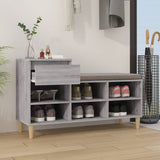 Shoe Cabinet Grey Sonoma 102x36x60 cm Engineered Wood - Side View