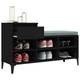 Shoe Cabinet Black 102x36x60 cm Engineered Wood - 45-Degree Angle