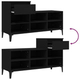 Shoe Cabinet Black 102x36x60 cm Engineered Wood - Extra Image