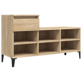 Shoe Cabinet Sonoma Oak 102x36x60 cm Engineered Wood - Front View