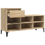 Shoe Cabinet Sonoma Oak 102x36x60 cm Engineered Wood - Close-Up Angle