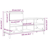 Shoe Cabinet Grey Sonoma 102x36x60 cm Engineered Wood - Extra Image