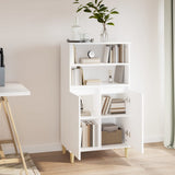 Highboard White 60x36x110 cm Engineered Wood - 45-Degree Angle