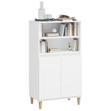 Highboard White 60x36x110 cm Engineered Wood - Close-Up Angle