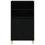 Highboard Black 60x36x110 cm Engineered Wood - Side View