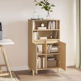 Highboard Sonoma Oak 60x36x110 cm Engineered Wood - 45-Degree Angle