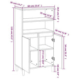 Highboard Sonoma Oak 60x36x110 cm Engineered Wood - Extra Image