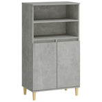 Highboard Concrete Grey 60x36x110 cm Engineered Wood