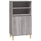 Highboard Grey Sonoma 60x36x110 cm Engineered Wood - Front View