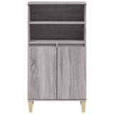 Highboard Grey Sonoma 60x36x110 cm Engineered Wood - Side View