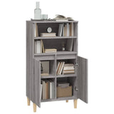Highboard Grey Sonoma 60x36x110 cm Engineered Wood - Rear View