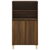 Highboard Brown Oak 60x36x110 cm Engineered Wood - Side View