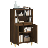 Highboard Brown Oak 60x36x110 cm Engineered Wood - Rear View