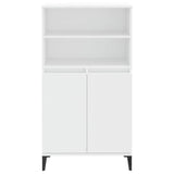 Highboard White 60x36x110 cm Engineered Wood