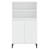 Highboard White 60x36x110 cm Engineered Wood - Side View