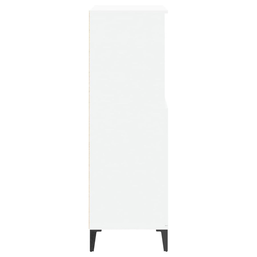 Highboard White 60x36x110 cm Engineered Wood