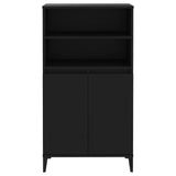 Highboard Black 60x36x110 cm Engineered Wood - Side View