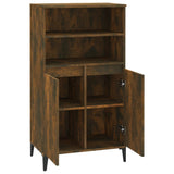 Highboard Smoked Oak 60x36x110 cm Engineered Wood - Top-Down View