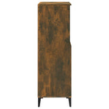 Highboard Smoked Oak 60x36x110 cm Engineered Wood - 45-Degree Angle