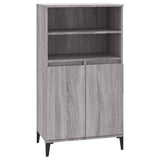 Highboard Grey Sonoma 60x36x110 cm Engineered Wood - Front View
