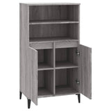 Highboard Grey Sonoma 60x36x110 cm Engineered Wood - Top-Down View