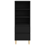 Highboard Black 40x36x110 cm Engineered Wood - Side View