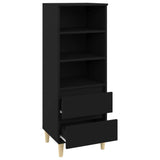 Highboard Black 40x36x110 cm Engineered Wood - Top-Down View