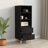 Highboard Black 40x36x110 cm Engineered Wood - Rear View