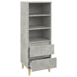 Highboard Concrete Grey 40x36x110 cm Engineered Wood
