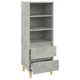 Highboard Concrete Grey 40x36x110 cm Engineered Wood - Top-Down View