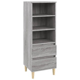 Highboard Grey Sonoma 40x36x110 cm Engineered Wood - Front View