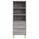 Highboard Grey Sonoma 40x36x110 cm Engineered Wood