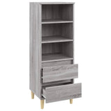 Highboard Grey Sonoma 40x36x110 cm Engineered Wood - Top-Down View