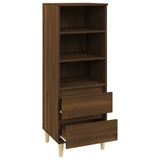 Highboard Brown Oak 40x36x110 cm Engineered Wood - Top-Down View