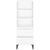 Highboard White 40x36x110 cm Engineered Wood - Side View