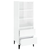 Highboard High Gloss White 40x36x110 cm Engineered Wood - Top-Down View