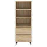 Highboard Sonoma Oak 40x36x110 cm Engineered Wood - Side View
