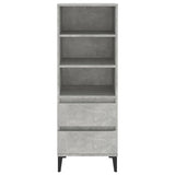Highboard Concrete Grey 40x36x110 cm Engineered Wood